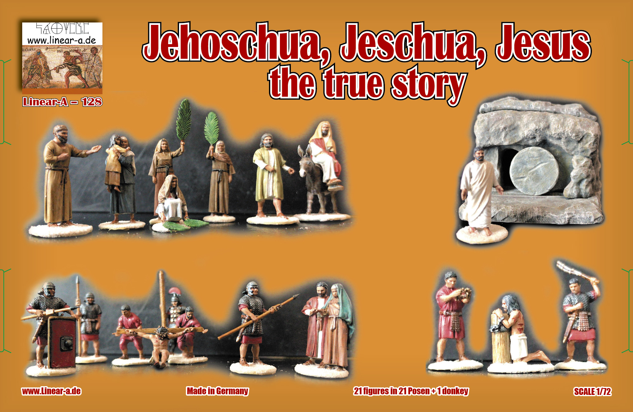 Linear-A 1/72 Jehoschua / Jeschua / Jesus, The True Story (3d-Printed) With A Tomb # 128