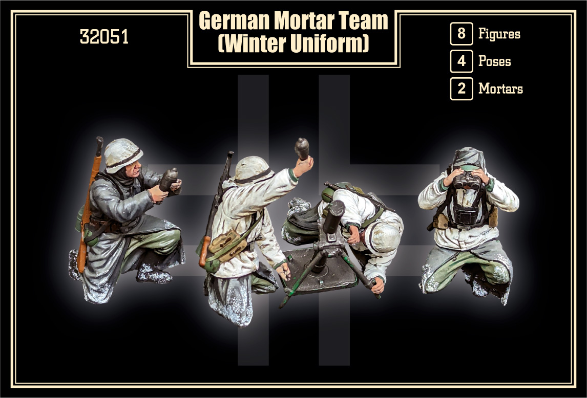 Mars 1/32 German Mortar Team in winter uniforms (WWII) # 32051