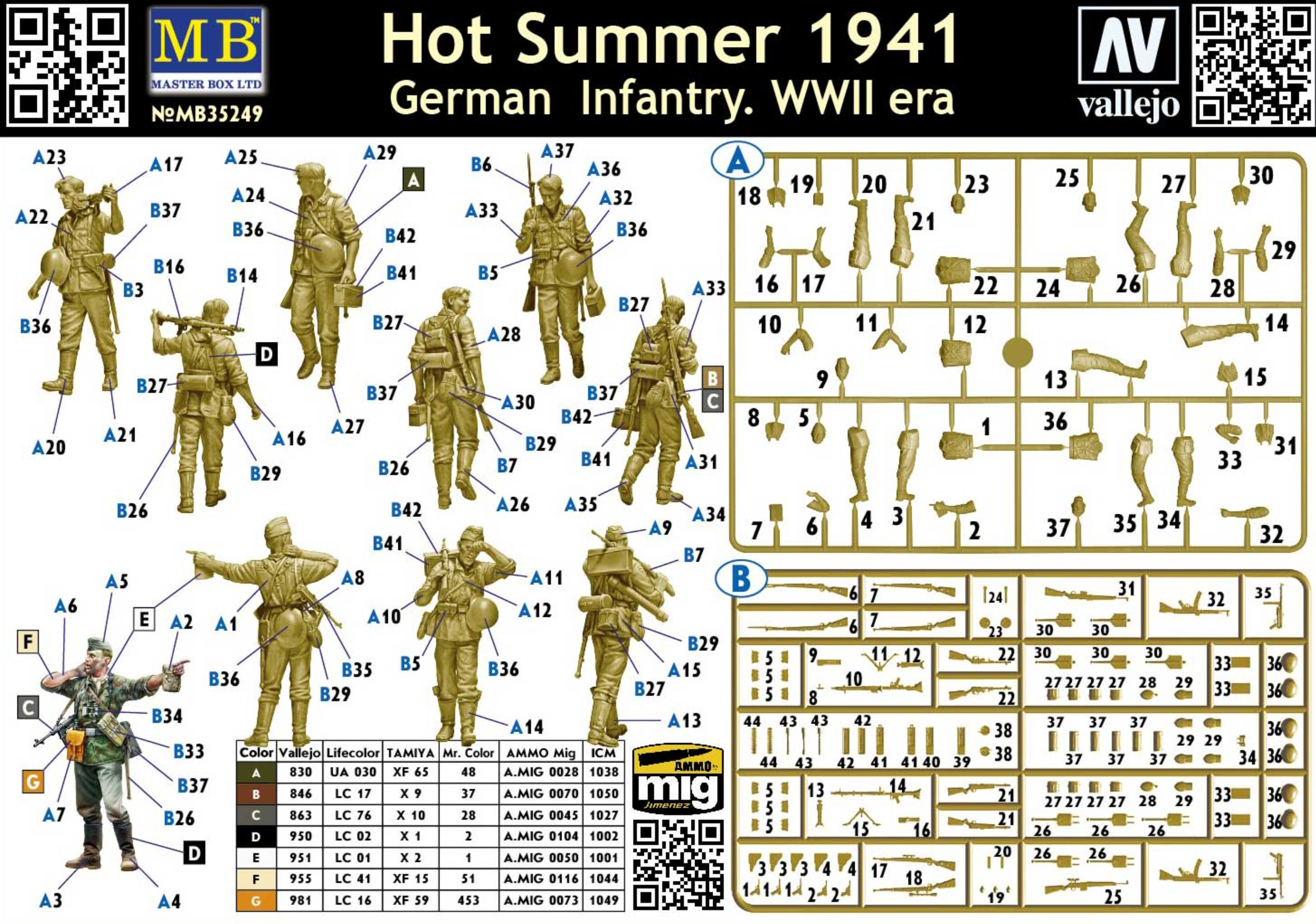 Master Box 1/35 Hot Summer 1941, German Infantry WWII # 35249