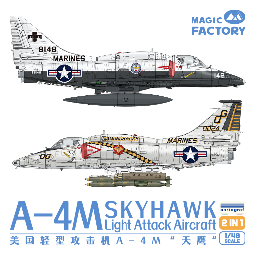 Magic Factory 1/48 A-4M Skyhawk Light Attack Aircraft 2 in 1 Kit # 5002