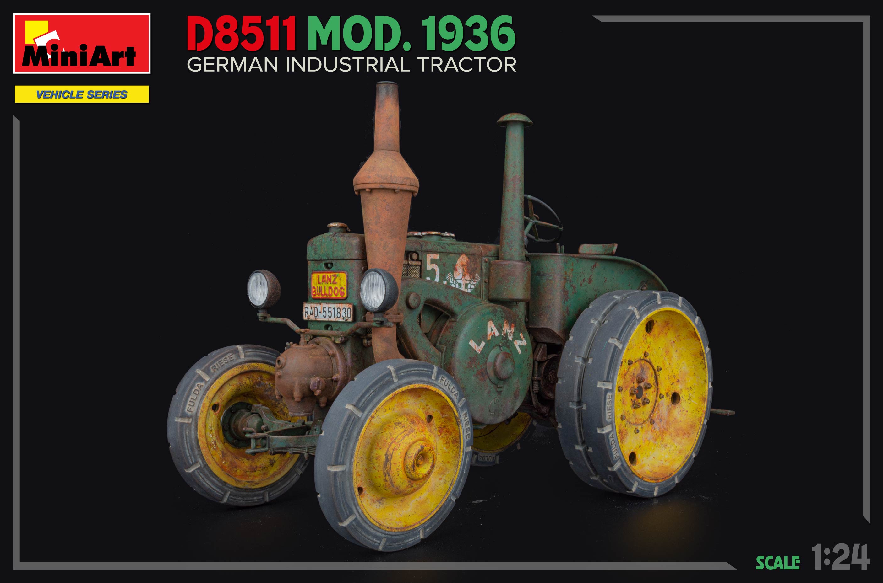 Miniart 1/24 German D8511 Industrial Tractor Mod 1936 # 24005