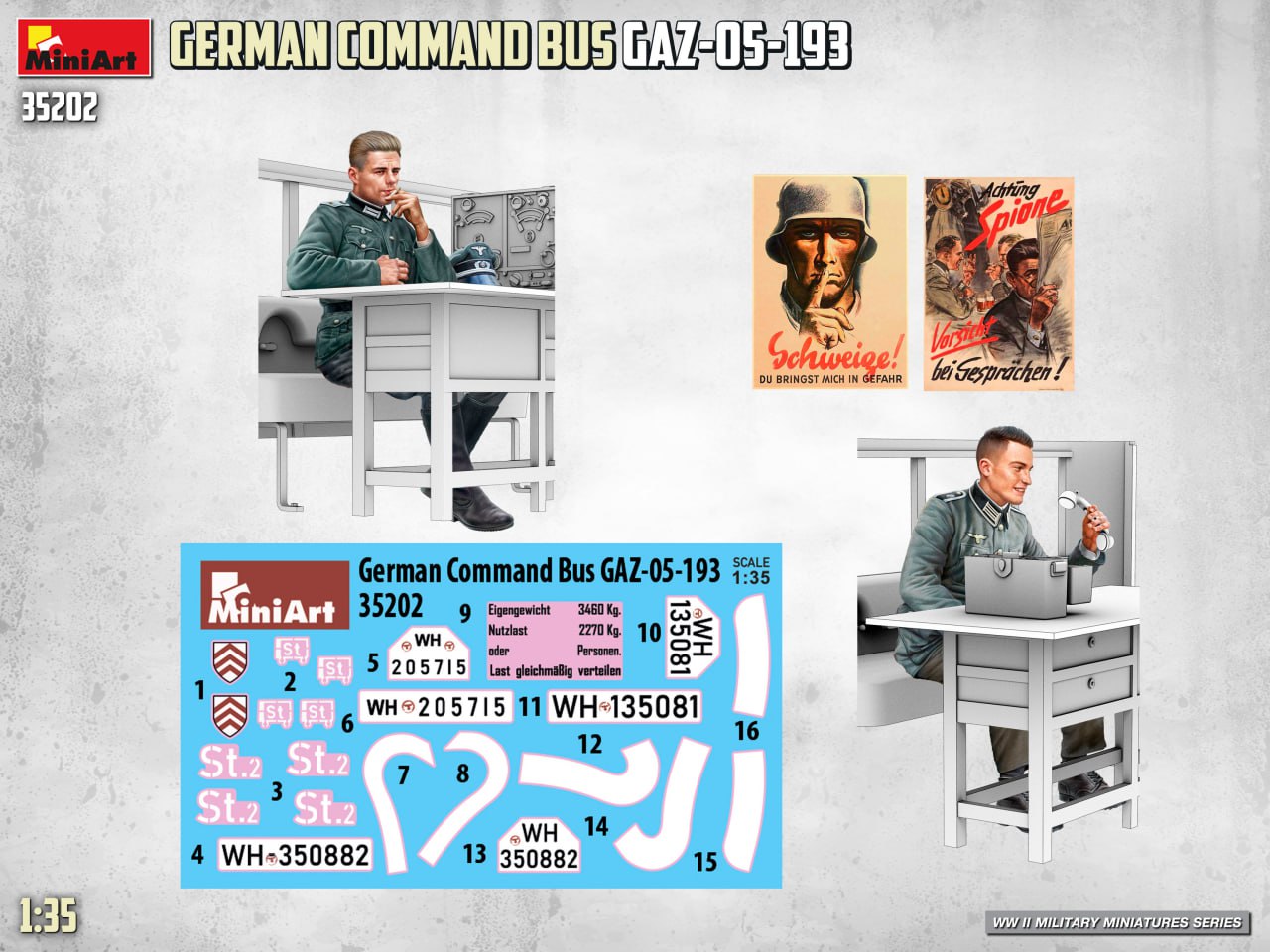 Miniart 1/35 German Command Bus GAZ-05-193 # 35202