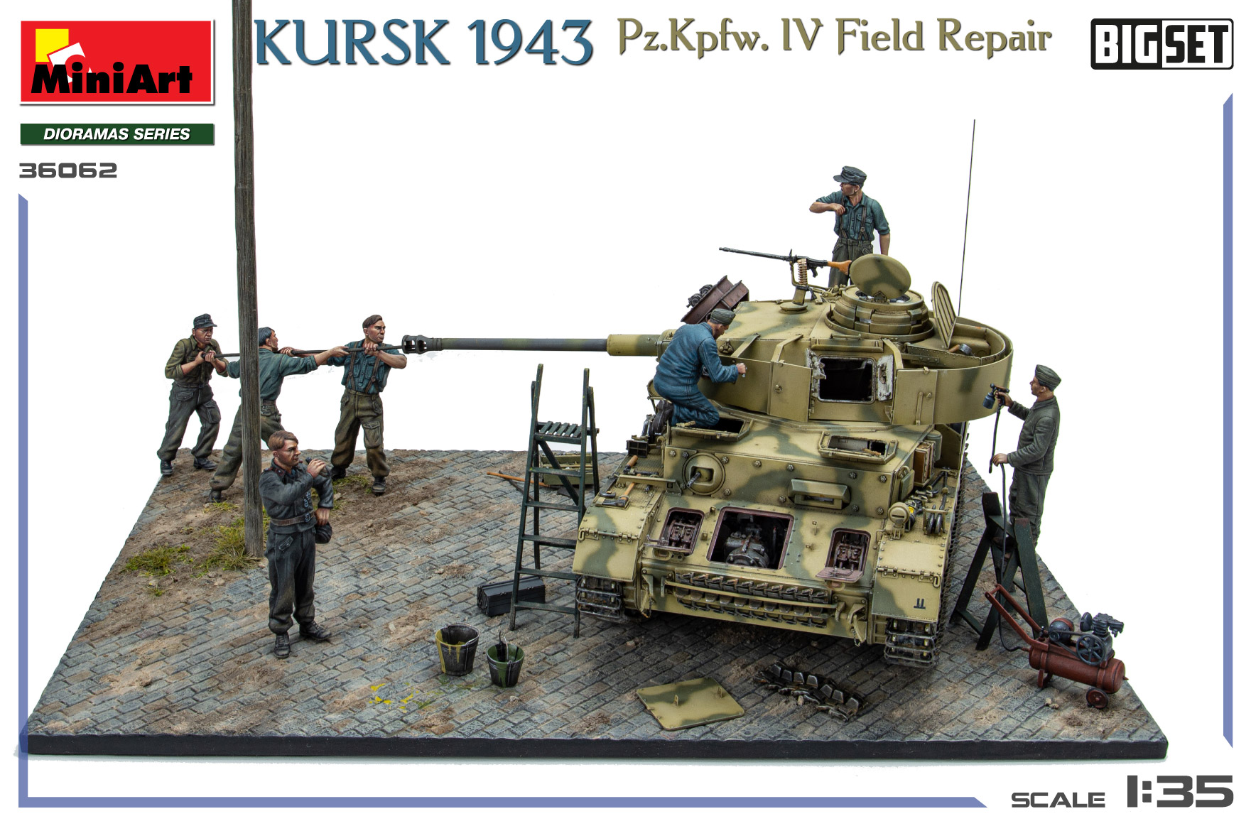 Miniart 1/35 Kursk 1943 Pz. Kpfw. IV Field Repair Big Set # 36062