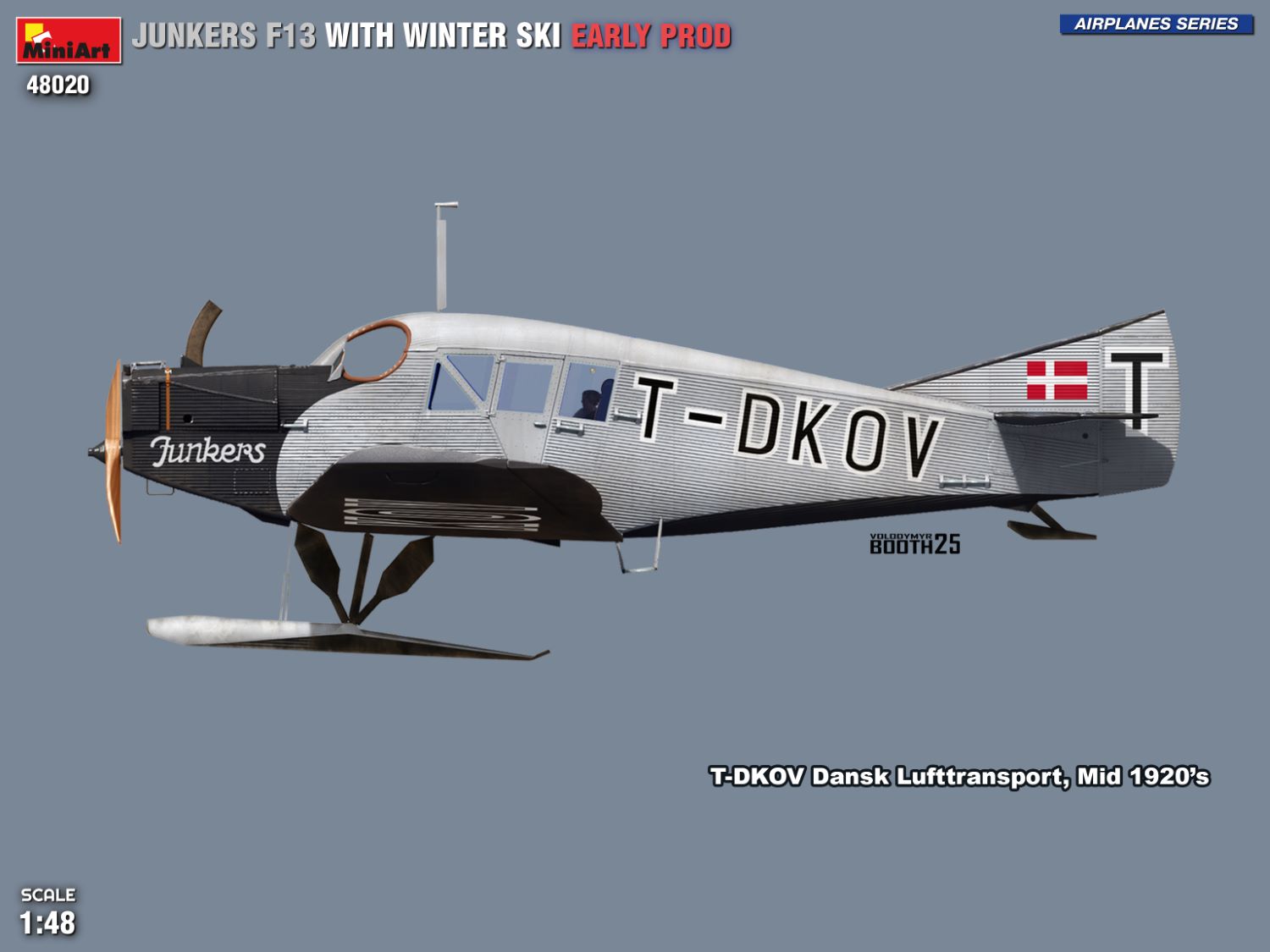 Miniart 1/48 Junkers F13 w/ Winter Ski, Early Prod # 48020