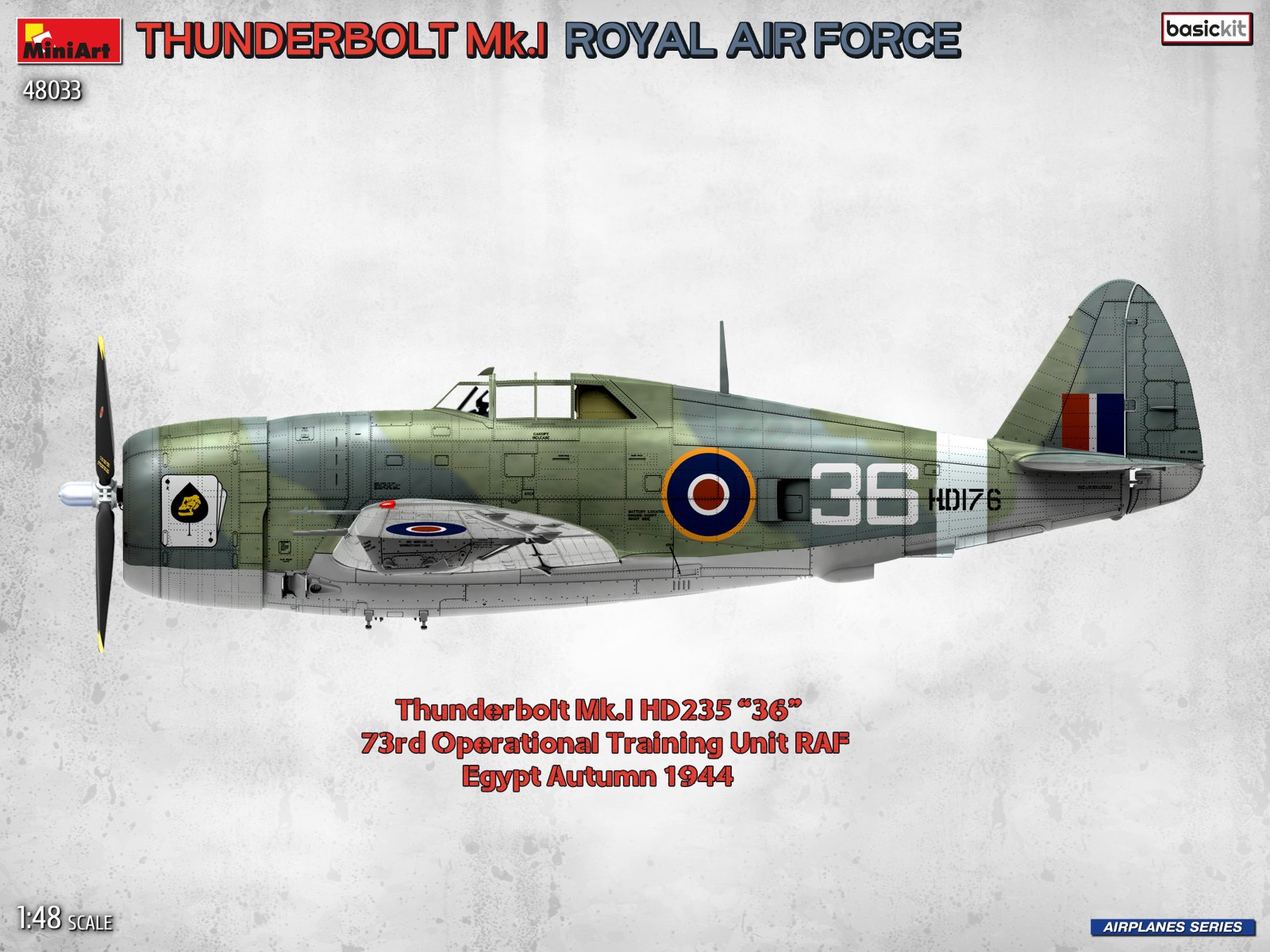 Miniart 1/48 Thunderbolt Mk.I, Royal Air Force, Basic Kit # 48033