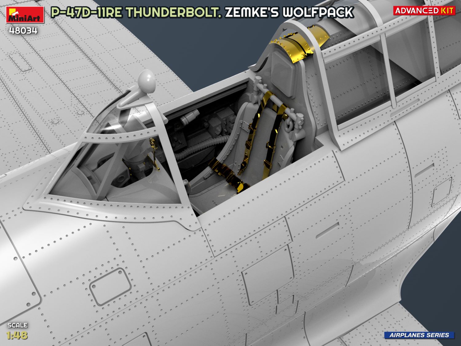 Miniart 1/48 P-47D-11RE Thunderbolt, Zemke's, AdvKit # 48034
