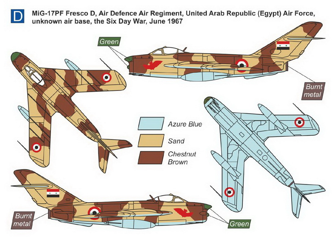 Mark I Models 1/144 Mikoyan MiG-17PF/PFU Fresco D/E 'All-weather Fighter' E (USSR, Czechoslovakia, Hungary, Egypt) # 14410