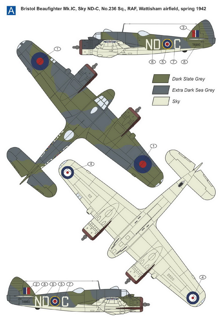 Mark I Models 1/144 Bristol Beaufighter Mk.IC 'Coastal Patrol' # 14435