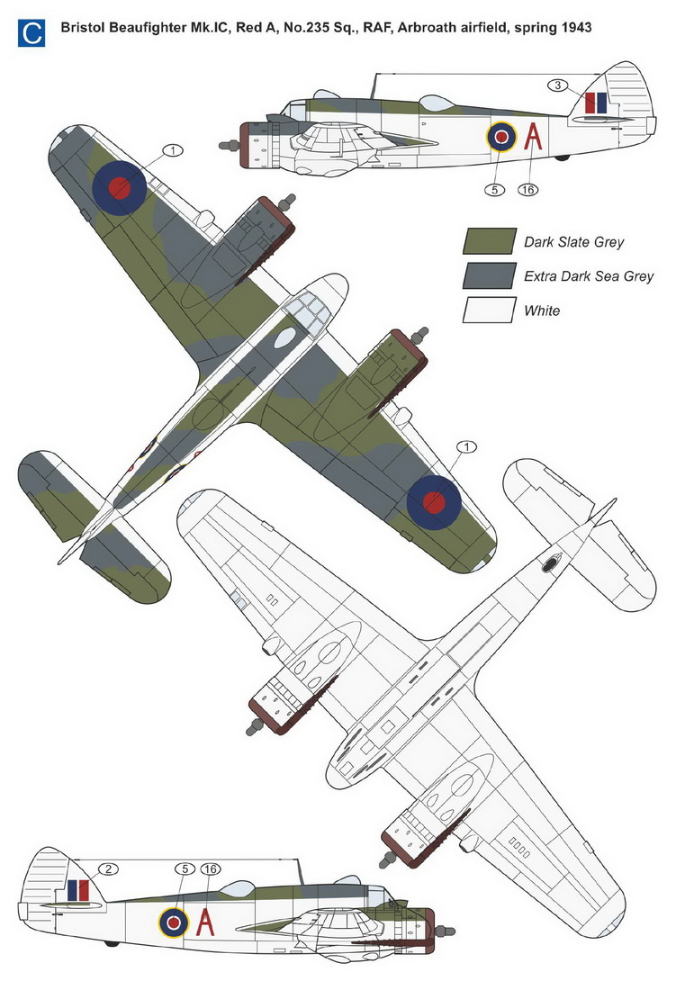 Mark I Models 1/144 Bristol Beaufighter Mk.IC 'Coastal Patrol' # 14435