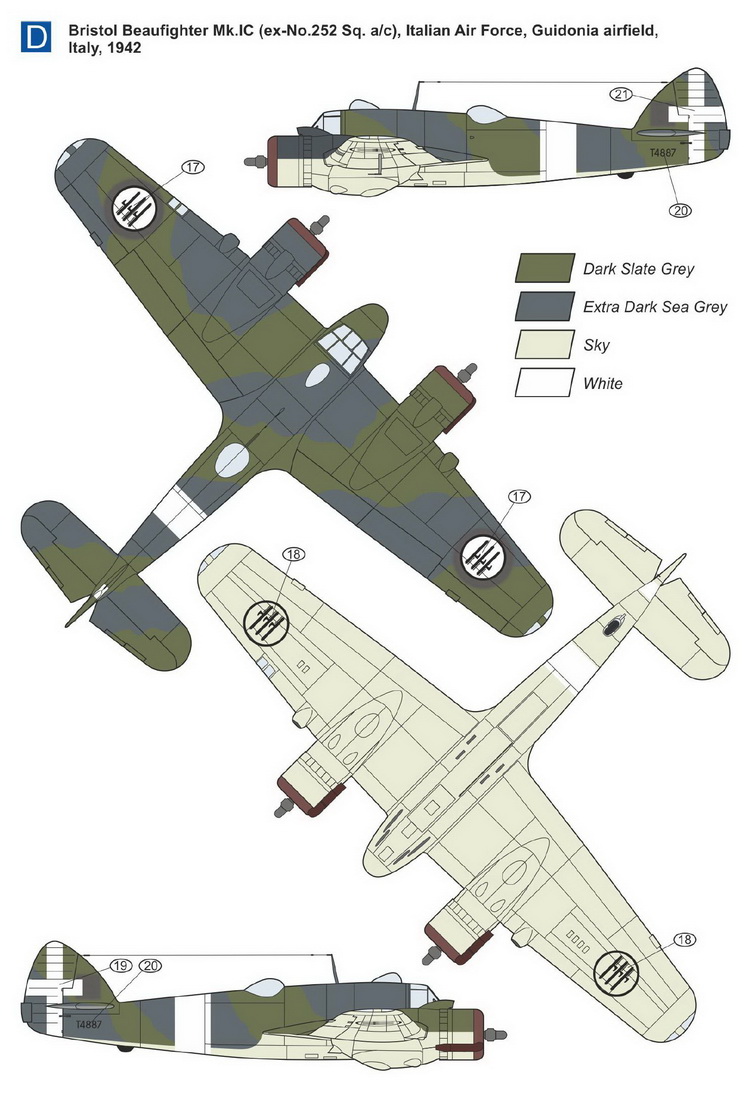 Mark I Models 1/144 Bristol Beaufighter Mk.IC 'Coastal Patrol' # 14435
