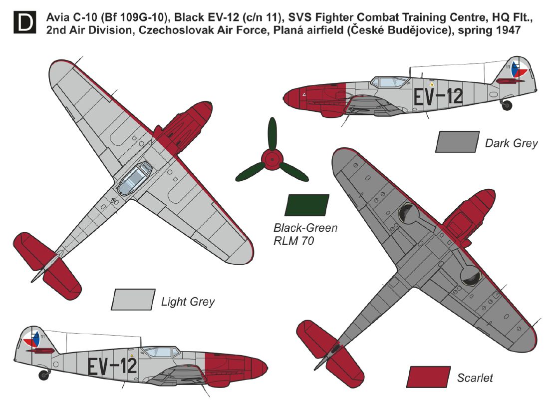 Mark I Models 1/144 Messerschmitt Bf-109G-10/Avia C-10 'Vigorous Fighter' (2in1) (Two Kits Included) # 14473N