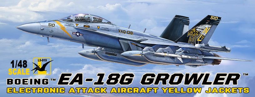 Meng Model 1/48 Boeing EA-18G Growler Electronic Attack Aircraft Yellow Jackets # LS-019