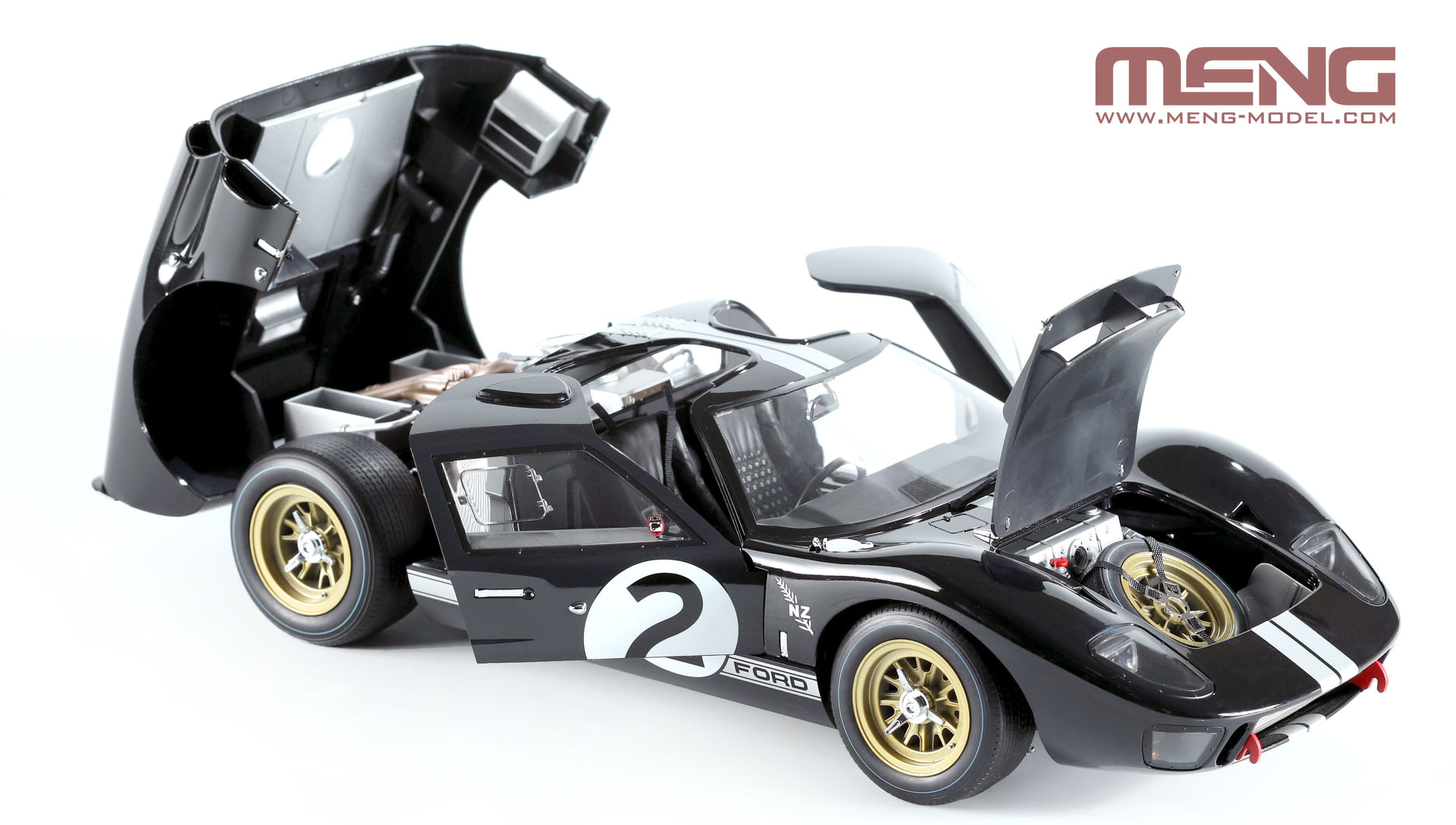 Meng 1/12 Ford GT40 Mk.II '66 Champion (pre-coloured) # RS-003