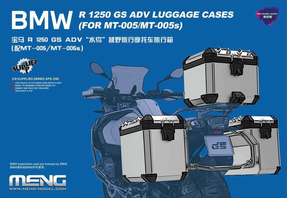 Meng Model 1/9 BMW R 1250 GS ADV Luggage (Pre-Colored) # SPS-091S