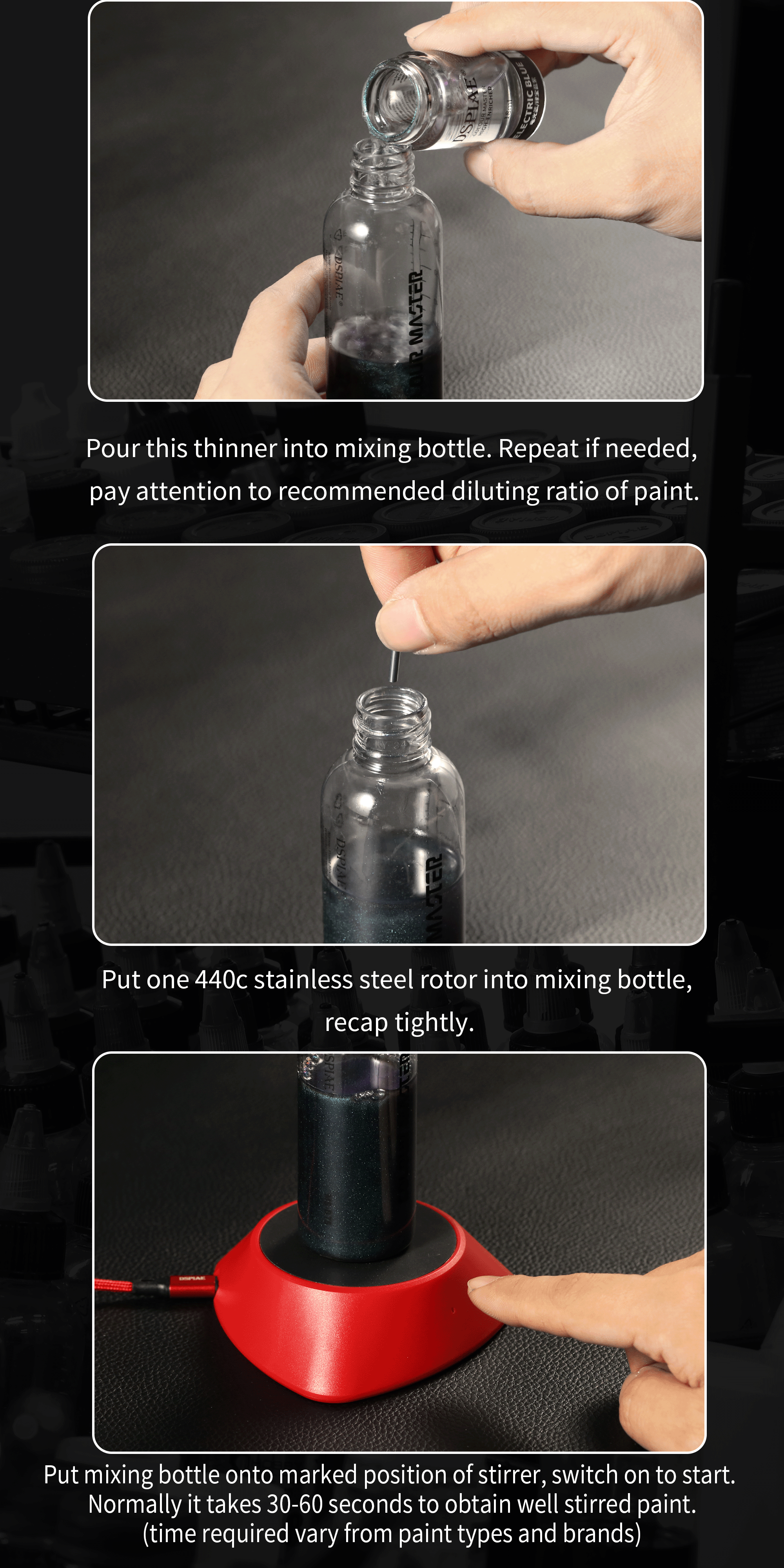 Dspiae Portable Magnetic Paint Mixer # MS-01LE