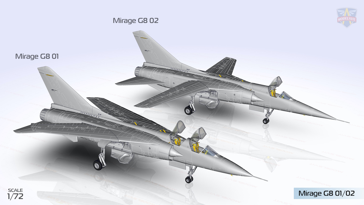 Modelsvit 1/72 Dassault Mirage G8 02 Variable-Geometry Fighter # 72057