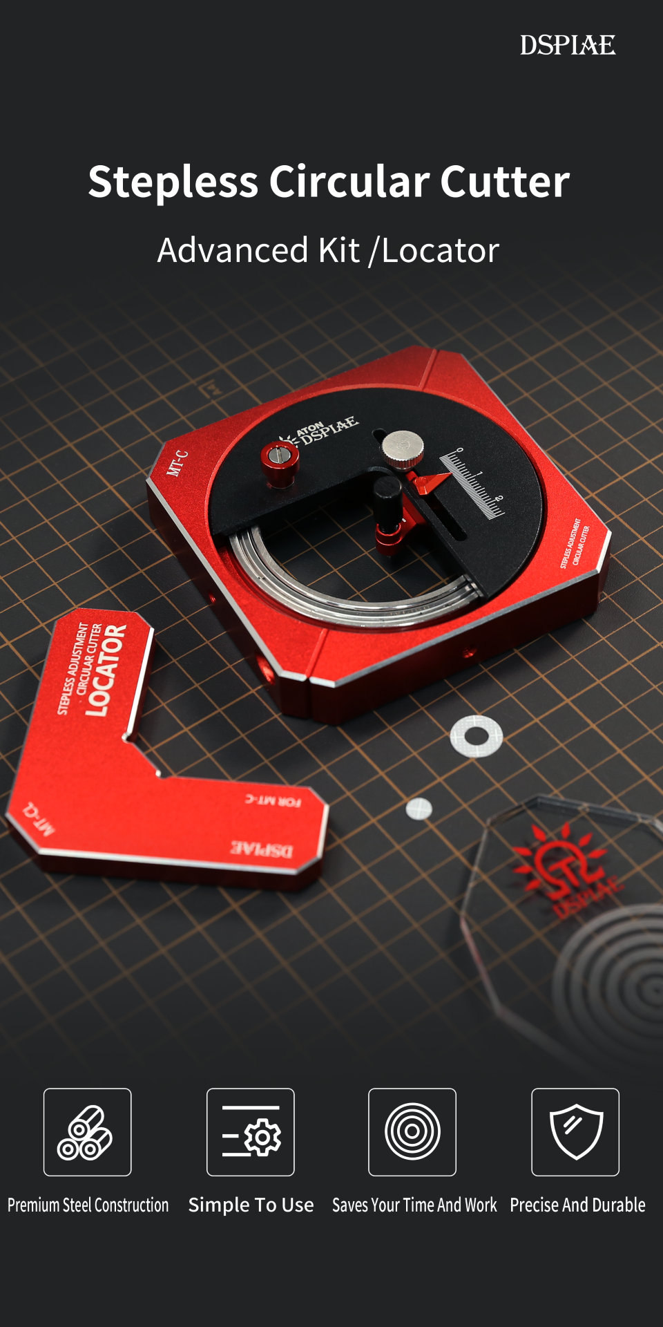 Dspiae Stepless Adjustment Circular Cutter # MT-C