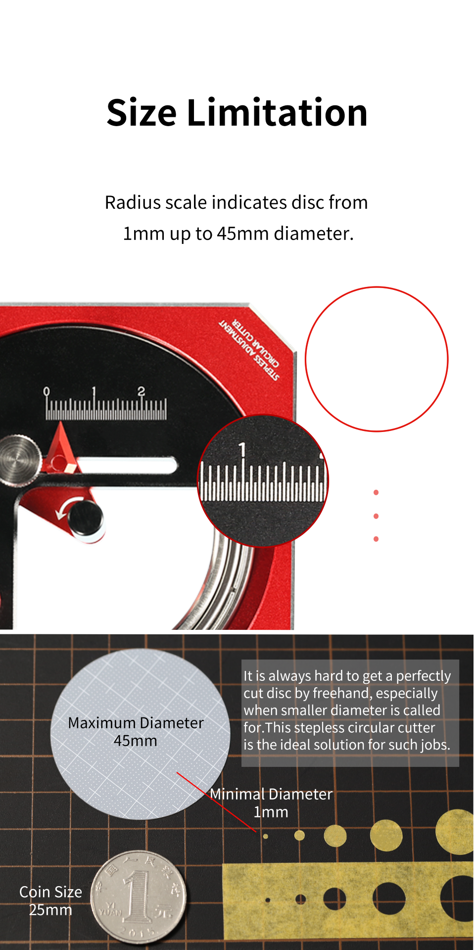 Dspiae Stepless Adjustment Circular Cutter # MT-C