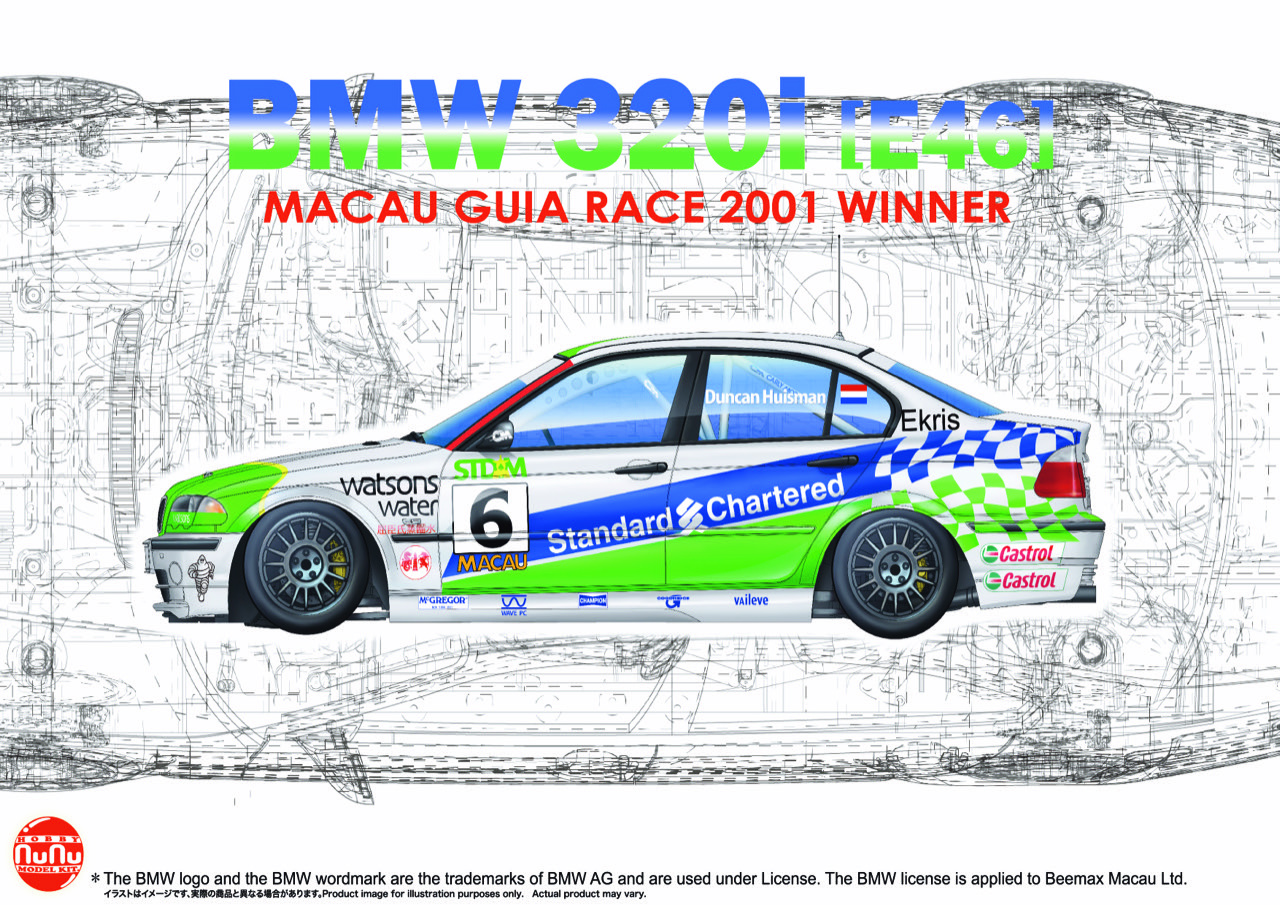 NuNu 1/24 BMW 320I E46 Touring Macau 2001 Winner # 24041