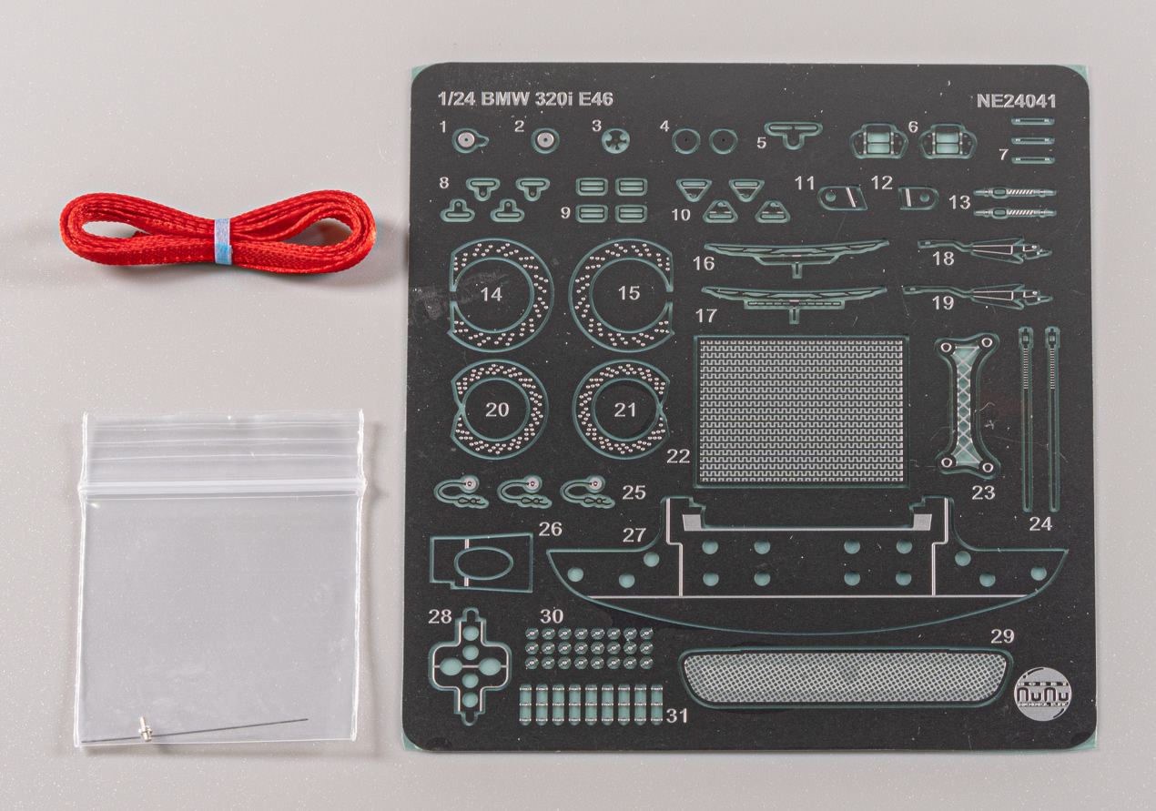 NuNu 1/24 Etching Detail Parts: BMW 320I E46 Macau Guia Race 2001 Winner # 24041E