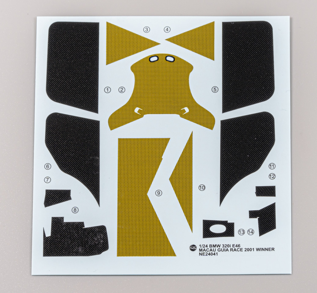 NuNu 1/24 Etching Detail Parts: BMW 320I E46 Macau Guia Race 2001 Winner # 24041E