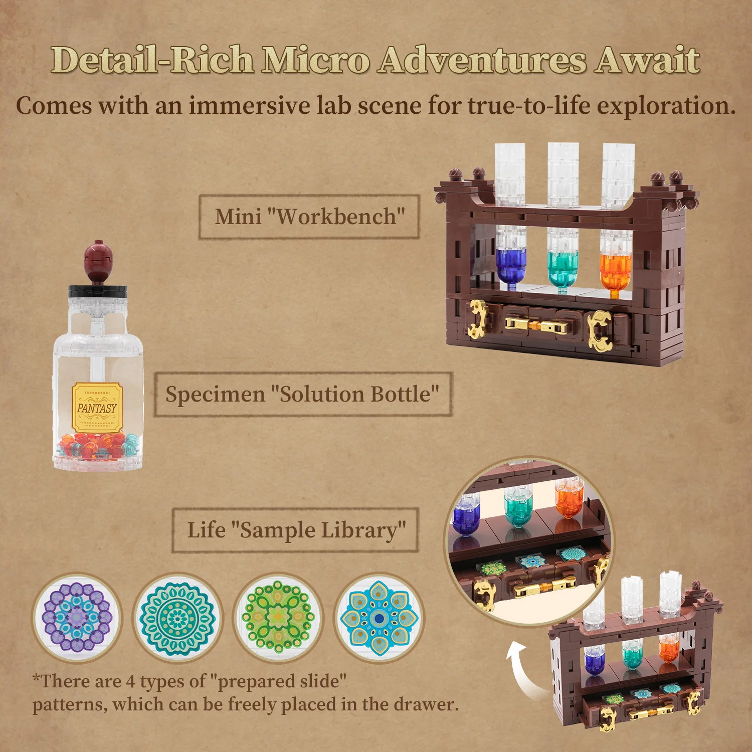 PANTASY Retro Microscope with Accessories # 85034