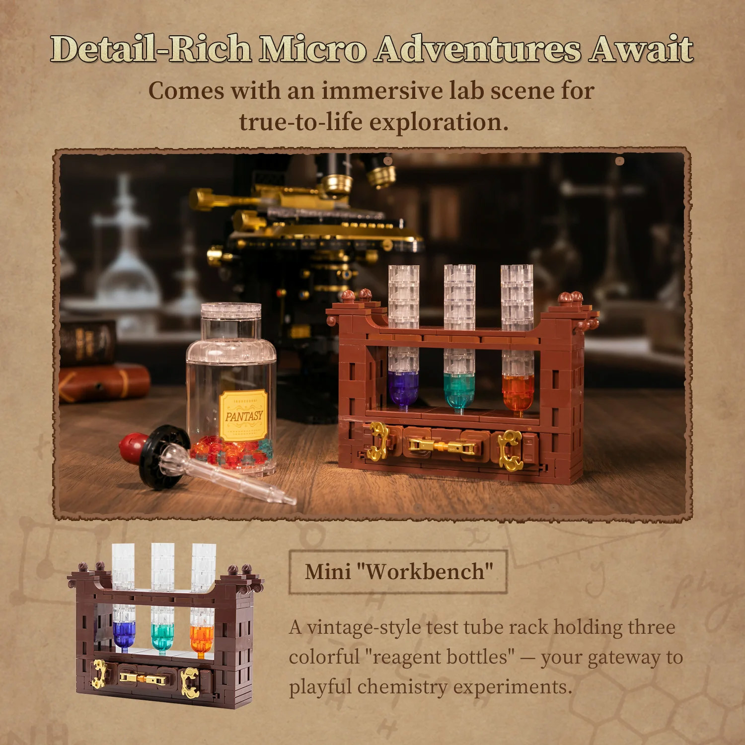 PANTASY Retro Microscope with Accessories # 85034