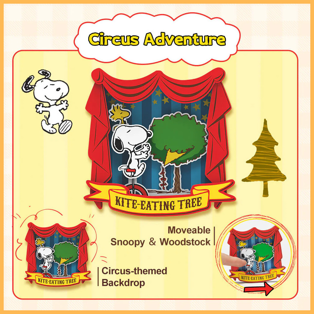 PUREMIND Peanuts&trade; Snoopy's Circus Adventure Wooden Magnet # 2202