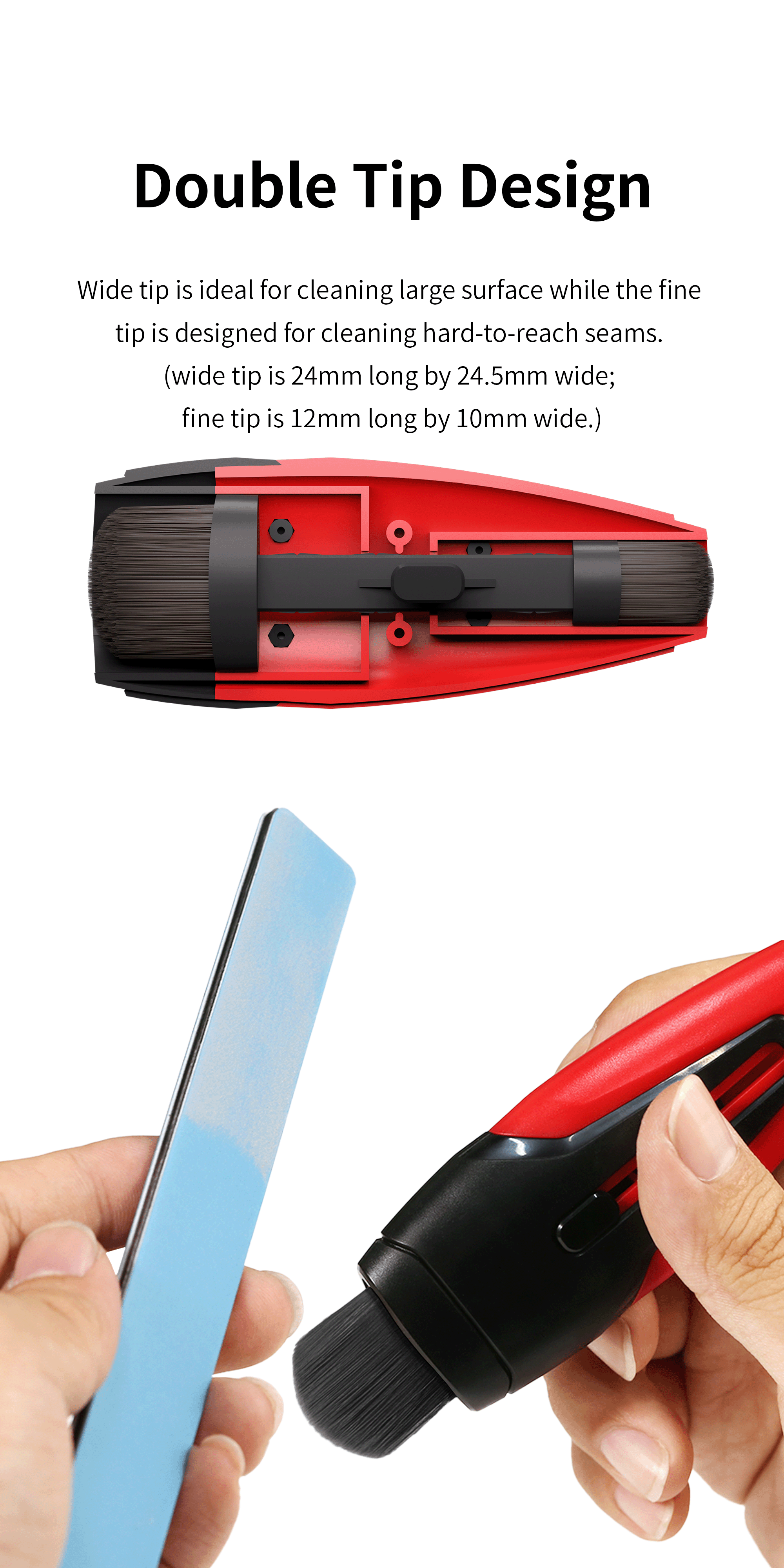 Dspiae Retractable Dust Brush # PT-RDB