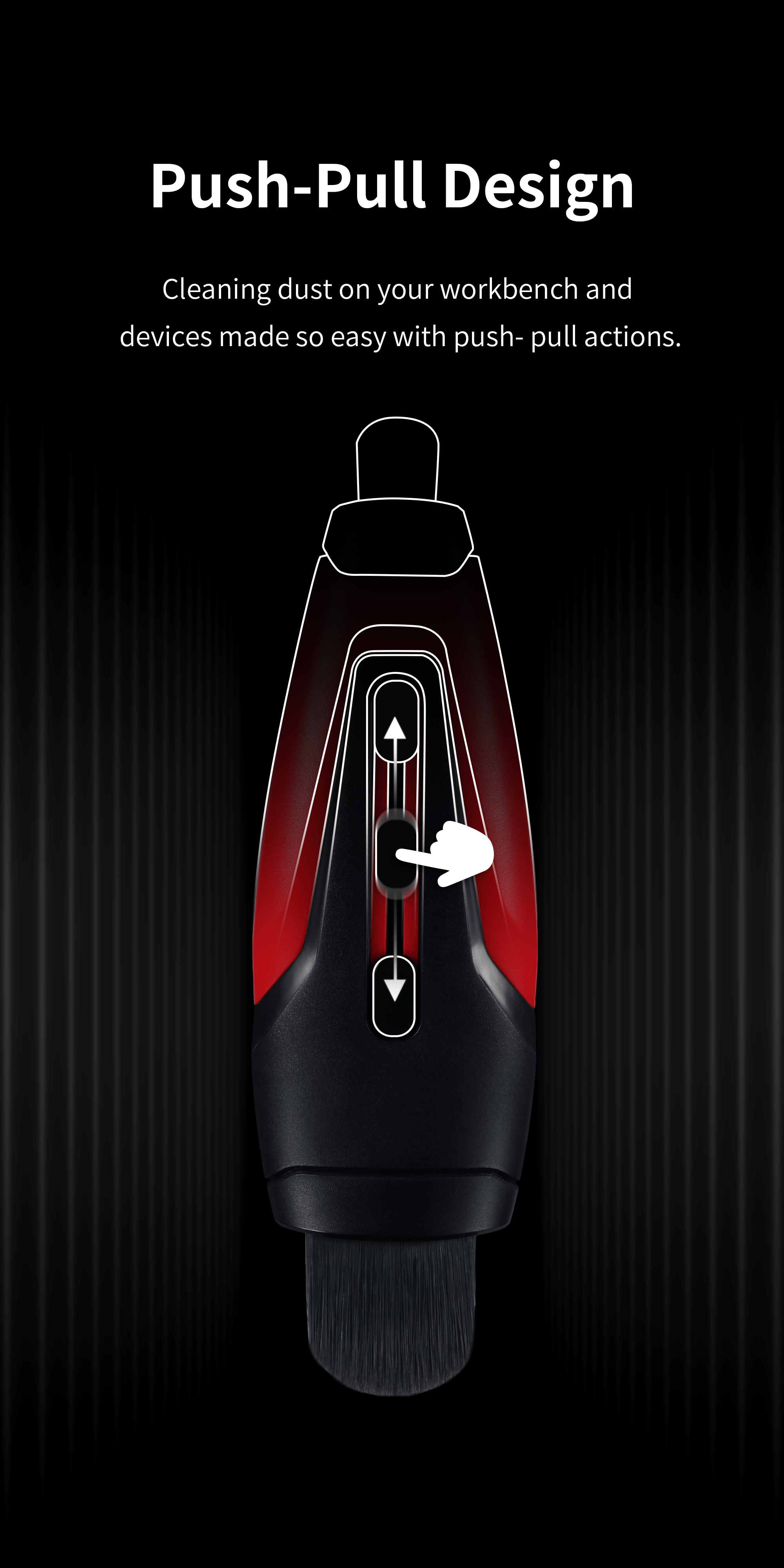 Dspiae Retractable Dust Brush # PT-RDB