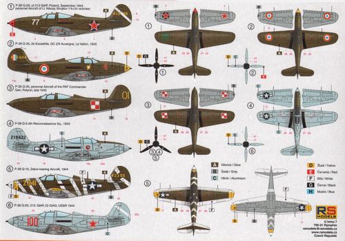 RS Models 1/72 P-39 Q-25 Airacobra # 92136