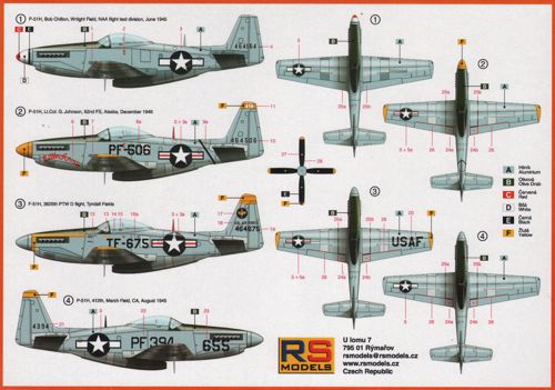 RS Models 1/72 North-American P-51H Mustang USAF # 92144 - Plastic Model Kit