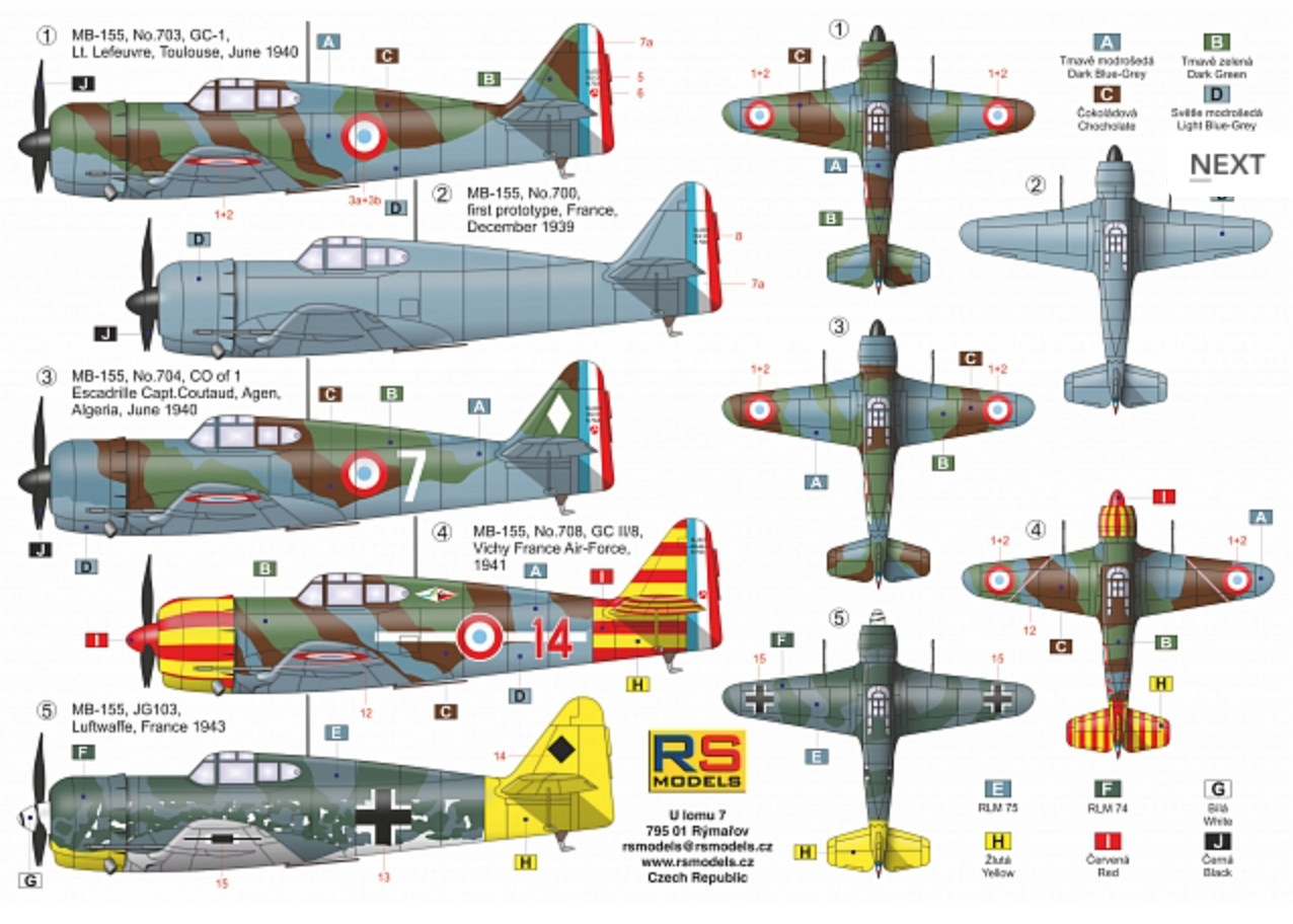 RS Models 1/72 Marcel-Bloch MB.155 # 92248