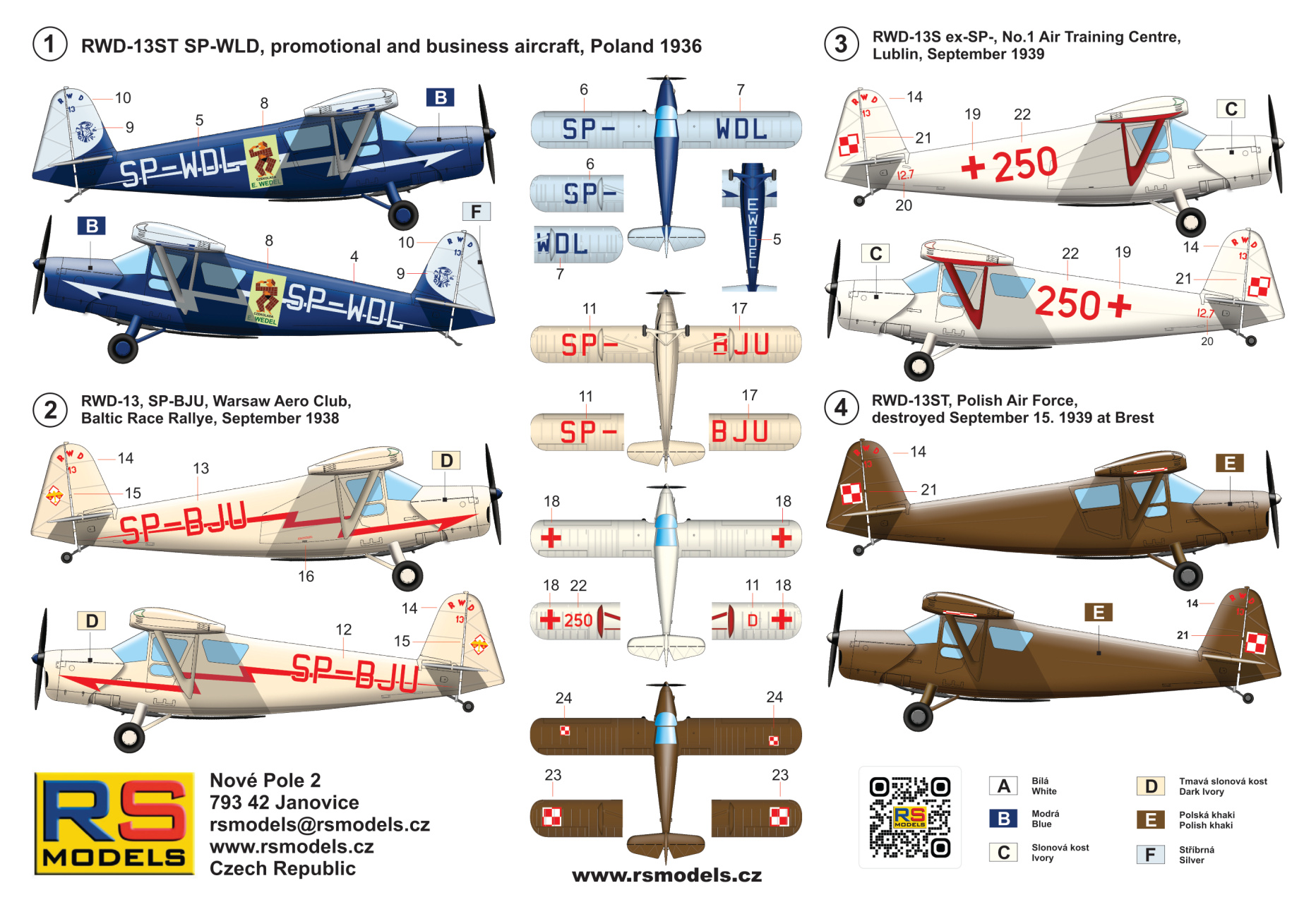 RS Models 1/72 RWD-13S/ST # 92301