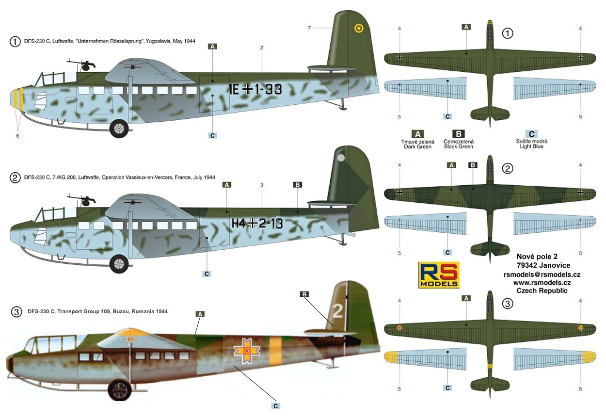 RS Models 1/72 DFS-230 "Untern. Rosselsprung" # 92300