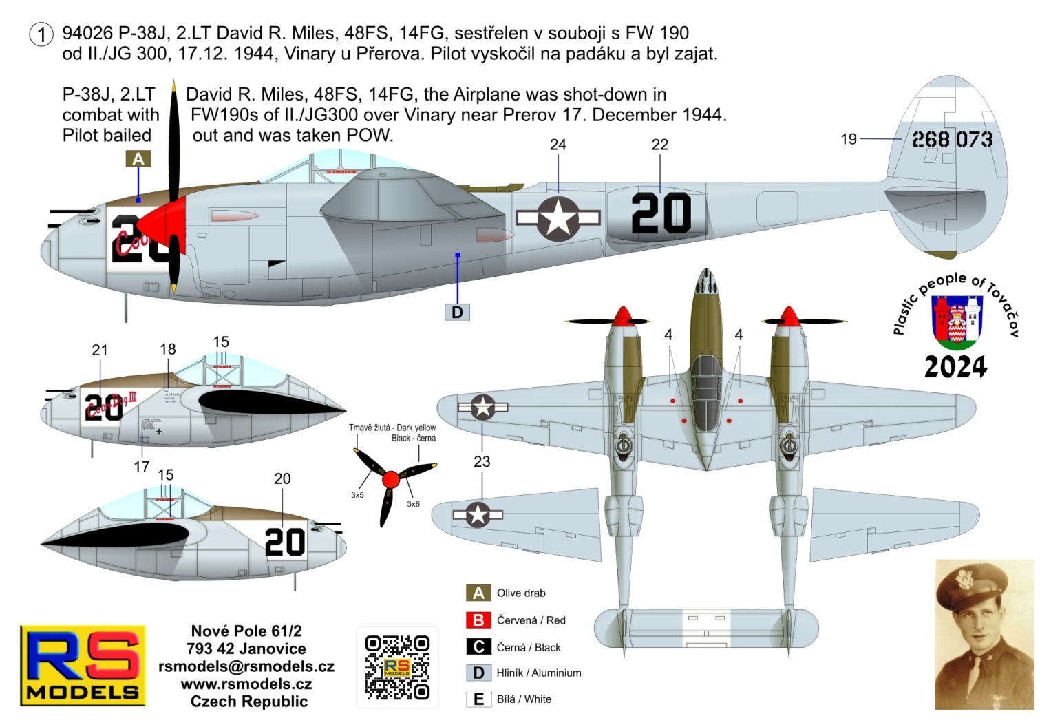 RS Models 1/72 Lockheed P-38J-15 LO "Battle over Moravia" # 94026