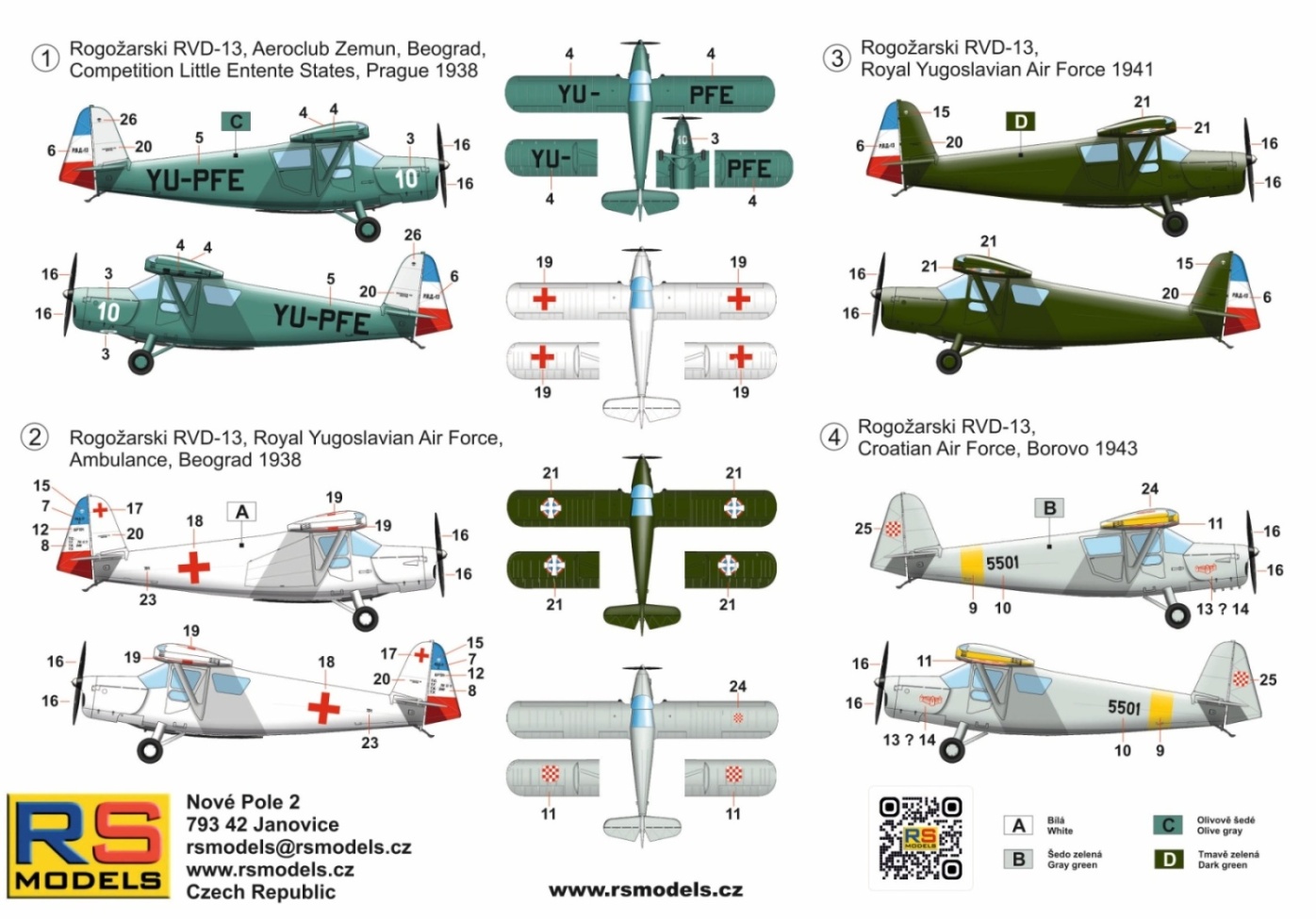 RS Models 1/72 Rogozarski RVD-13 # 94027