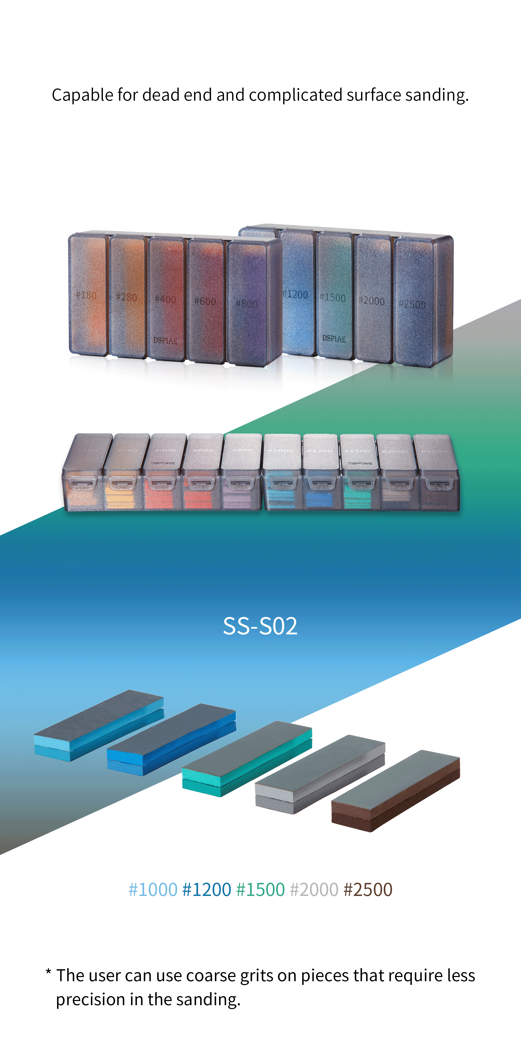 Dspiae Sanding Sponge #180 to #800 - 30PCS # SS-S01