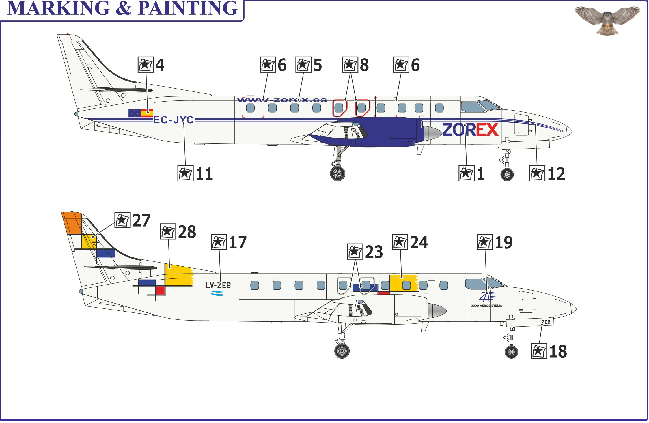 Sova-M 1/72 SA-226TS Regional Airliner # 72066