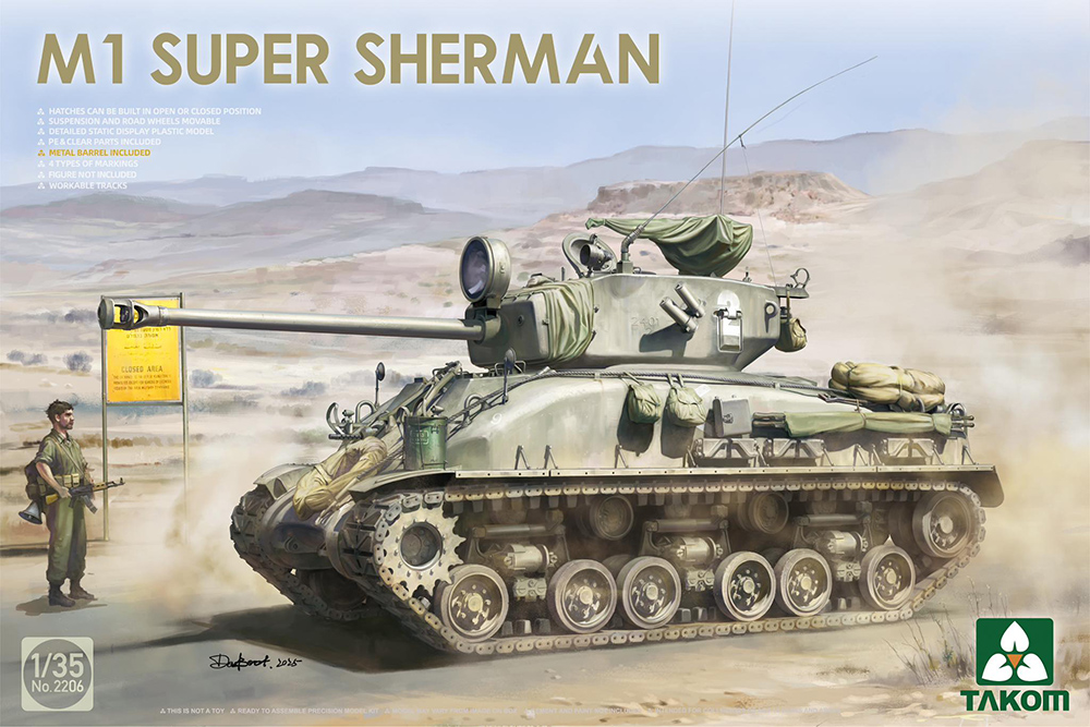 Takom 1/35 Israeli Army M1 Super Sherman Medium Tank # 02206