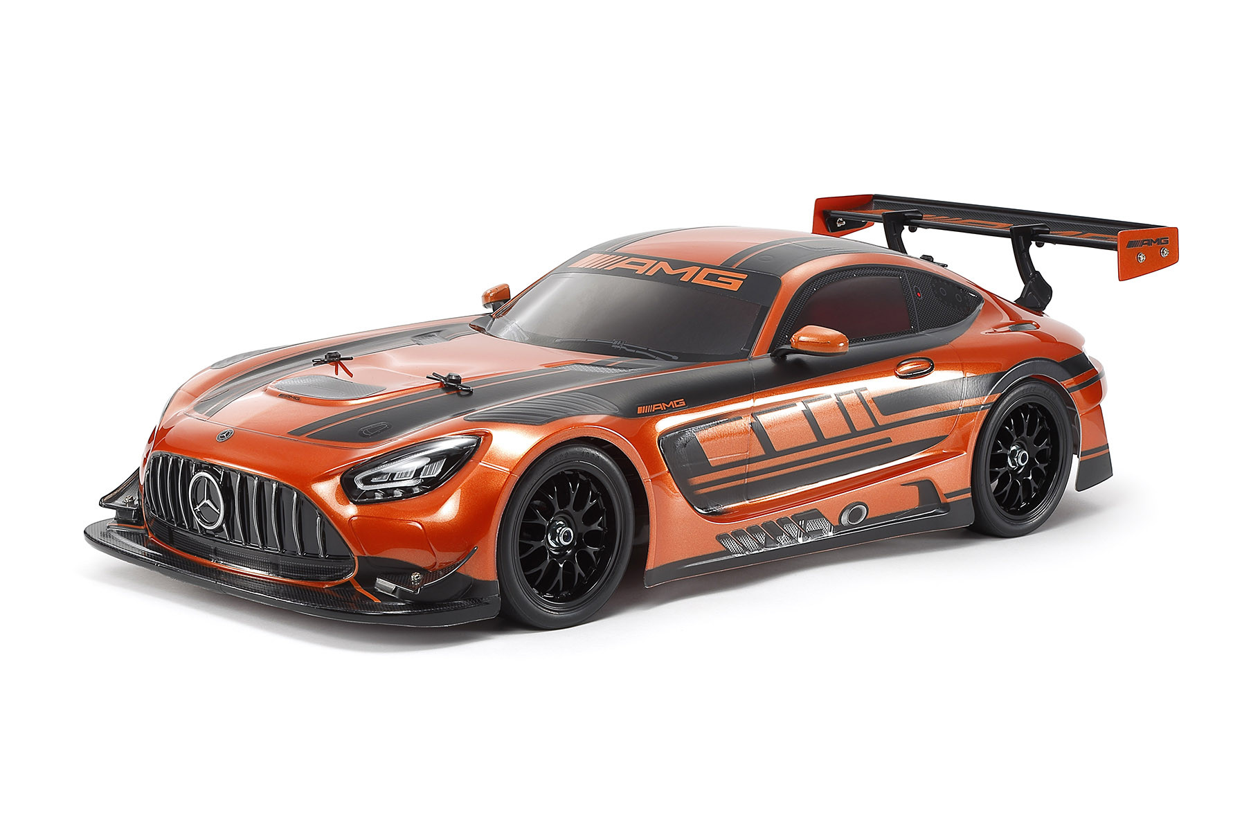 Tamiya 1/10 Mercedes-AMG GT3 EVO (TT-02) with Orange Painted Body # 47519
