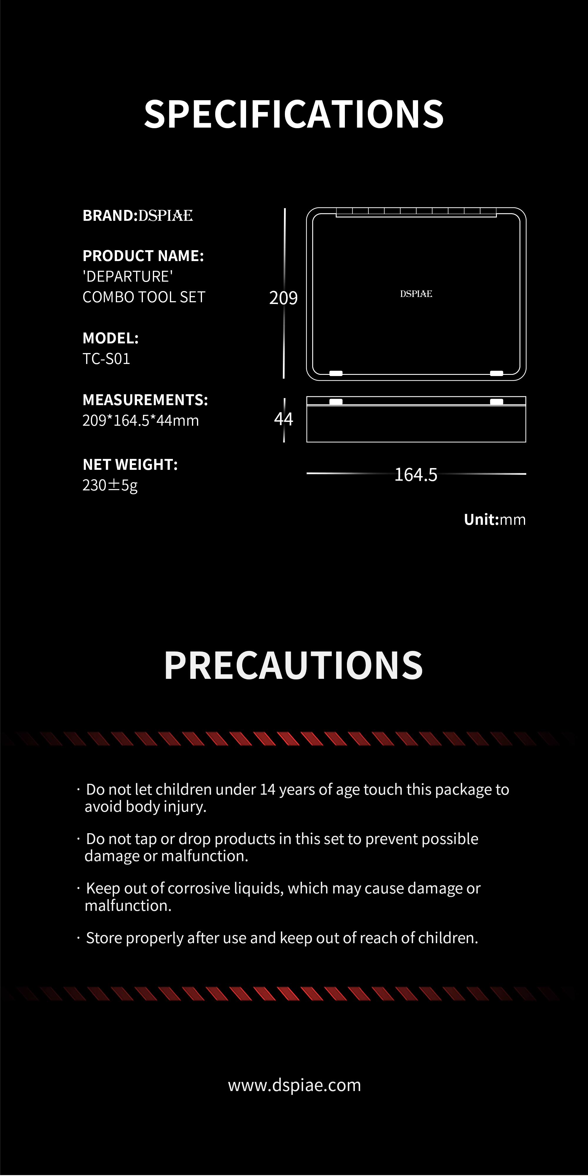 Dspiae "Departure" Tool Combo Set # TC-S01