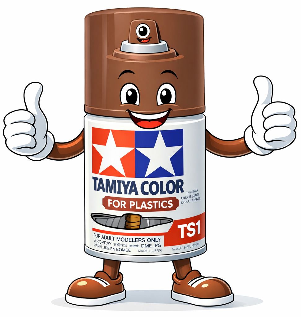 Cartoon Tamiya Color TS spray paint can character