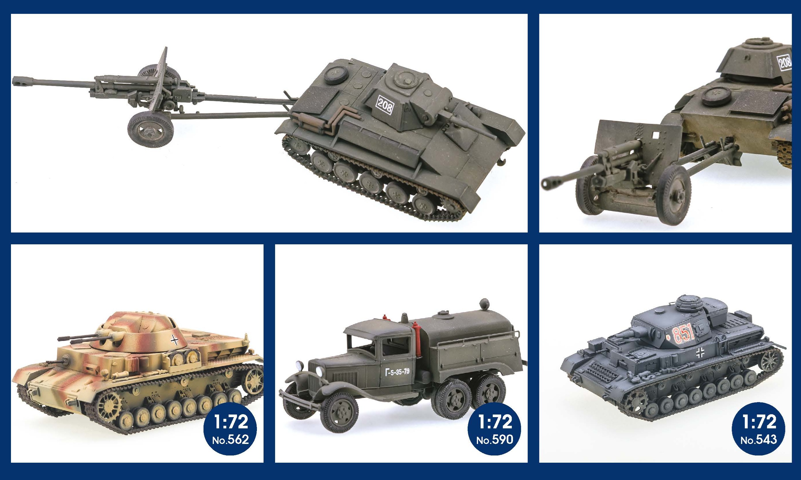 Unimodel 1/72 T-70M Tank With 76 vv ZIS-3 Gun # 399