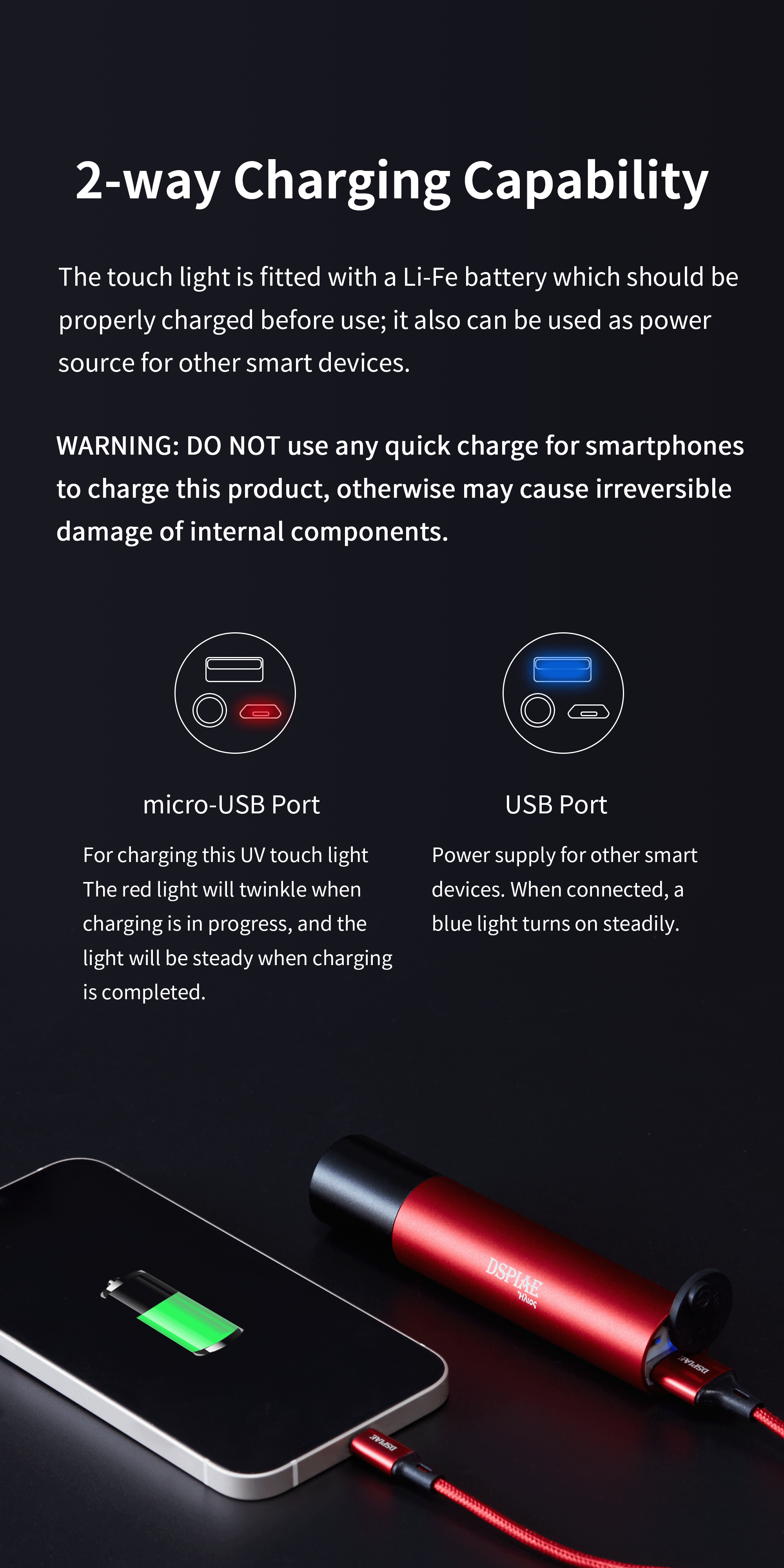 Dspiae Ultraviolet Flashlight # UV-T