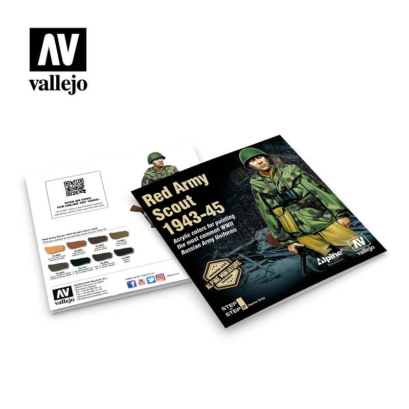 Vallejo MC Set Alpine Red Army Scout (x8) & Figure # 70248