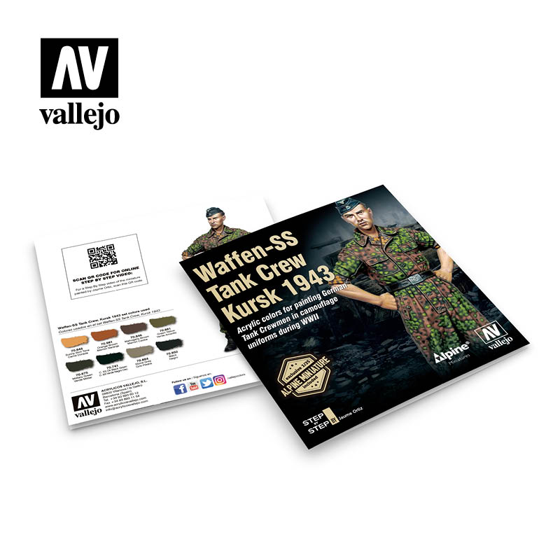 Vallejo MC Set Alpine SS Waffen Tank Crew (x8) & Fig # 70249