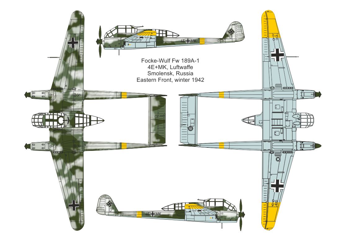 Valom 1/144 Focke-Wulf Fw-189A-2 (Winter Camouflage) # 14445