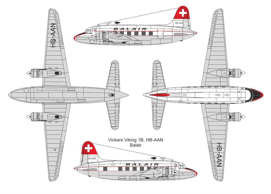 Valom 1/72 Vickers Viking 1B 'Airlines' (Balair, Eagle Airways) # 72172