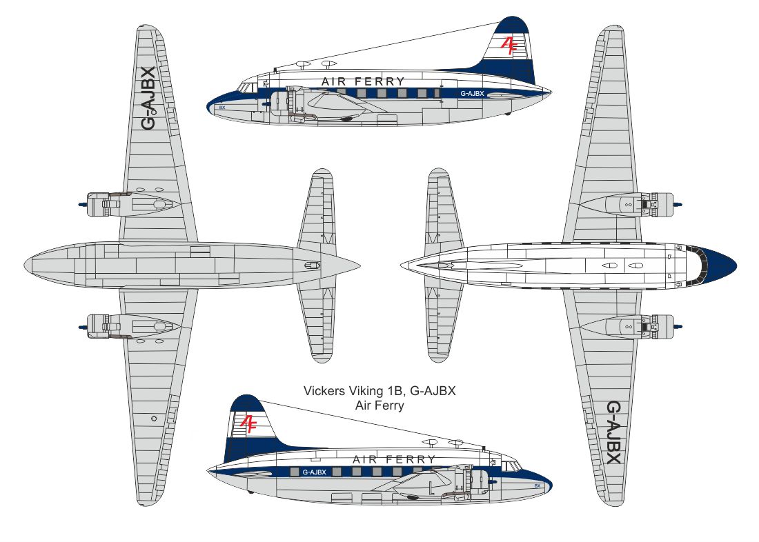 Valom 1/72 Vickers Viking 1B 'Cargo' (Air Ferry, Lufthansa) # 72173